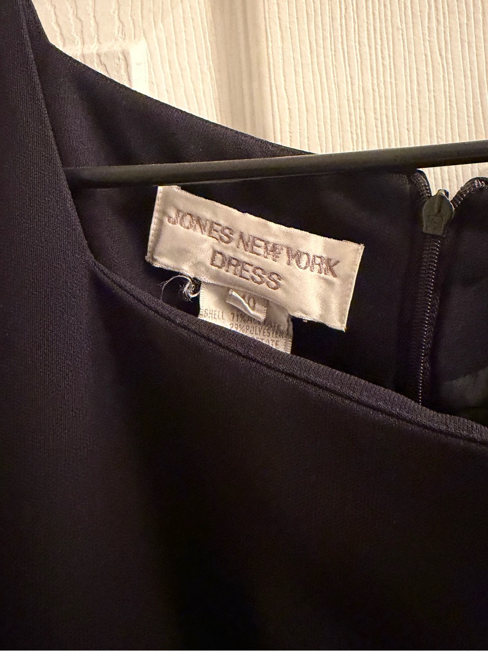 Jones New York One-Shoulder Black Dress